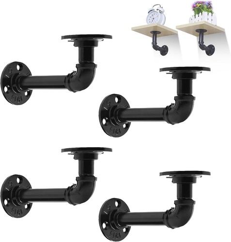 Pipe shelf brackets - 4x,