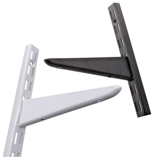Twin slot shelving white black - shelving,
