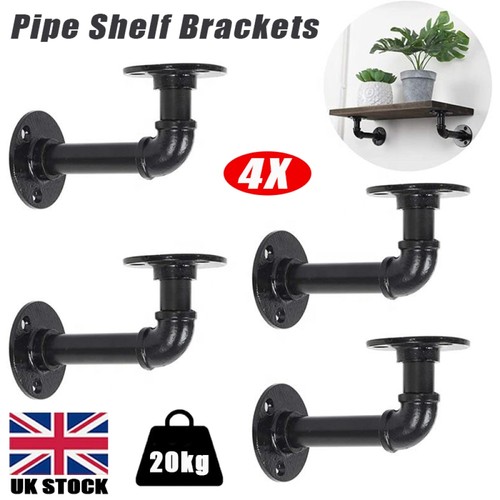 Pipe shelf brackets - 4x,